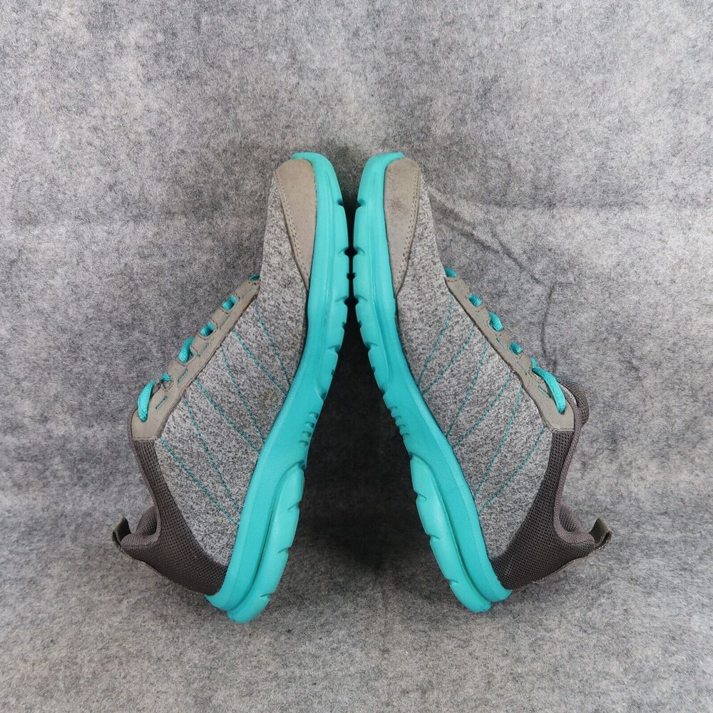 Abeo Shoes Womens 6.5 Athletic Trainers Comfort Walk Run Sport Stellar Grey Teal - Picture 8 of 12